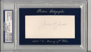 JESSE BROADWAY JONES 1923 PHILLIES HISTORIC AUTOGRAPHS 9/14 SIGNED CARD PSA/DNA COLLECTIBLE MEMORABILIA