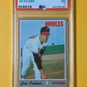 1970 TOPPS JIM PALMER #449 NM PSA 7 ORIOLES HOF