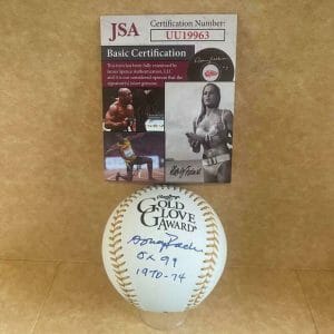DOUG RADER ASTROS 5X GG 1970-74 SIGNED GOLD GLOVE BASEBALL JSA UU19963