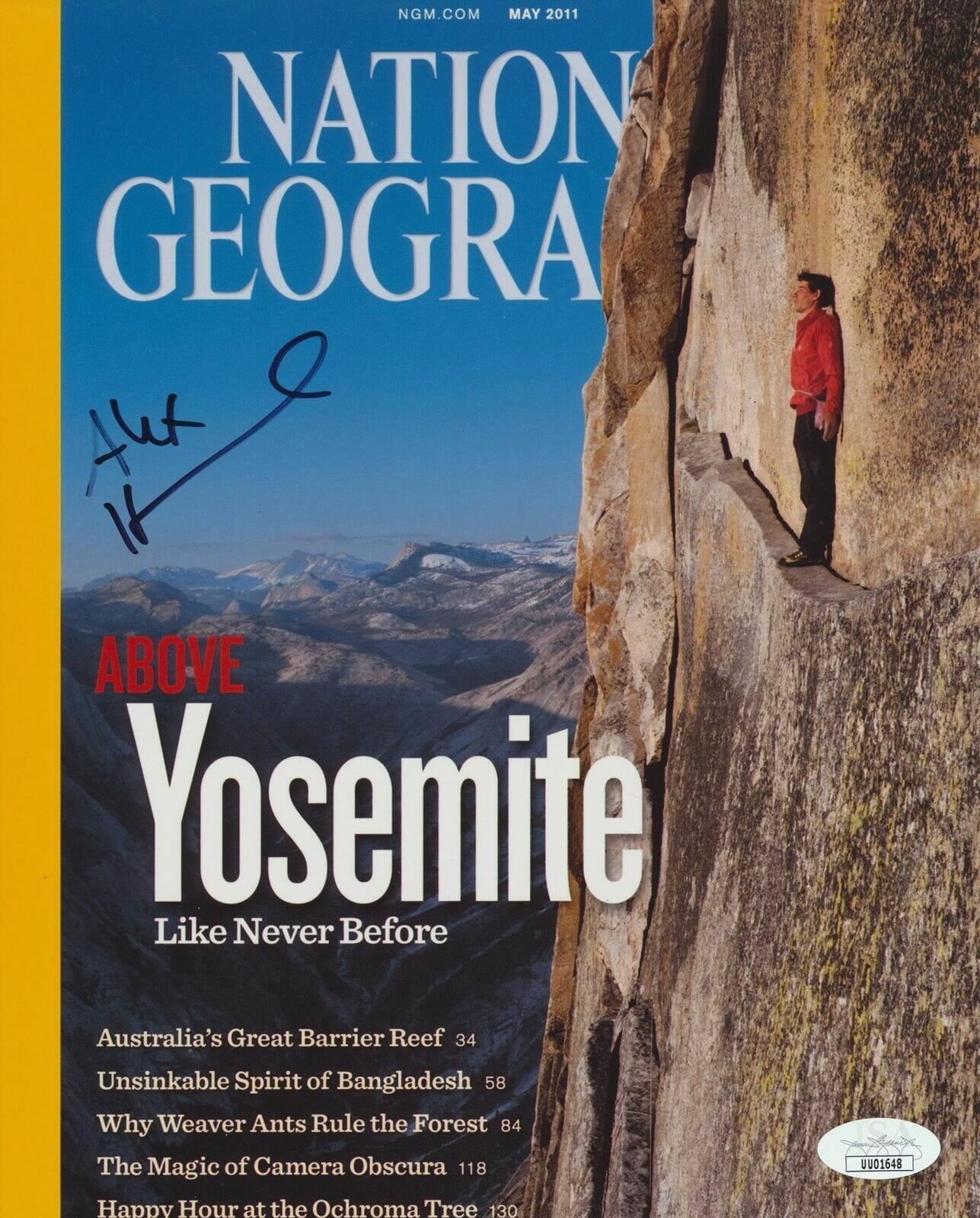 ALEX HONNOLD SIGNED FREE SOLO ROCK CLIMBER 8X10 PHOTO 6 JSA | Autographia