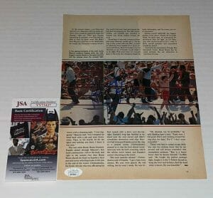 OPENS IN NEW WINDOW OR TAB
RAY MANCINI BOOM BOOM SIGNED MAGAZINE PAGE BOXING CHAMP AUTOGRAPHED 4 JSA COLLECTIBLE MEMORABILIA