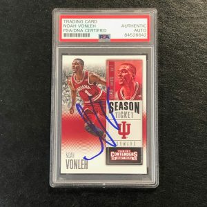 2016-17 Contenders Draft Picks #75 Noah Vonleh Signed Card AUTO PSA/DNA Slabbed
