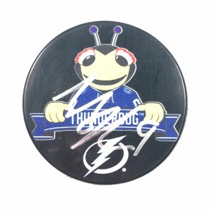 TYLER JOHNSON signed Hockey Puck PSA/DNA Tampa Bay Lightning Autographed
