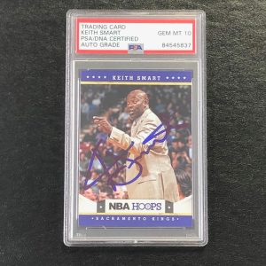 2012-13 NBA Hoops #217 Keith Smart Signed Card AUTO 10 PSA Slabbed Kings
