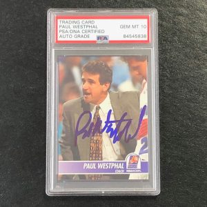 1994-95 NBA Hoops #292 Paul Westphal Signed Card Auto 10 PSA Slabbed Suns
