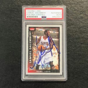 2008-09 Fleer Basketball #43 Samuel Dalembert Signed Card AUTO PSA Slabbed 76ers
