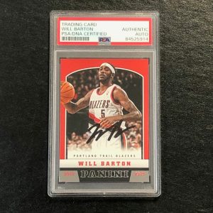 2012-13 Panini Basketball #270 Will Barton Signed Card AUTO PSA Slabbed Blazers
