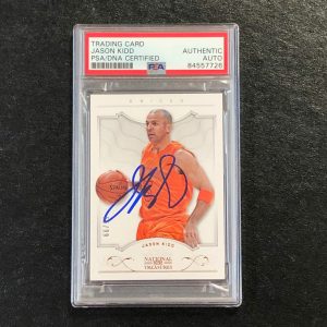 2012-13 National Treasures #16 Jason Kidd Signed Card AUTO PSA Slabbed Knicks
