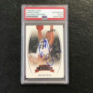 2007-08 Press Pass Legends #8 Aaron Gray Signed Card AUTO PSA Slabbed Pittsburgh
