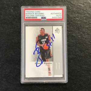 2011 SP Authentic #19 Bismack Biyombo Signed Card AUTO PSA Slabbed Congo
