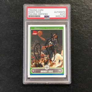 2006-07 Topps #250 Randy Foye Signed Card AUTO PSA Slabbed RC Minnesota Timberwo