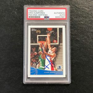 2009-10 Topps Basketball #292 Kris Humphries Signed Card AUTO PSA Slabbed Maveri
