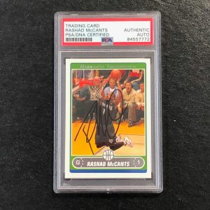 2006-07 Topps #196 Rashad McCants Signed Card AUTO PSA Slabbed Minnesota Timberw