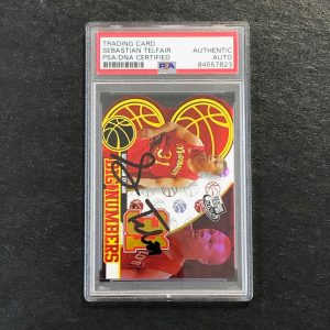 2004 Press Pass Big Numbers #8 Sebastian Telfair Signed Card AUTO PSA/DNA Slabbe
