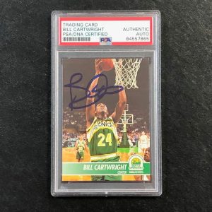 1994-95 NBA Hoops #373 Bill Cartwright Signed Card AUTO PSA/DNA Slabbed Superson
