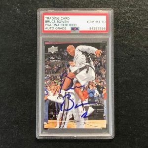 2008-09 Upper Deck First Edition #168 Bruce Bowen Signed Card AUTO 10 PSA/DNA Sl
