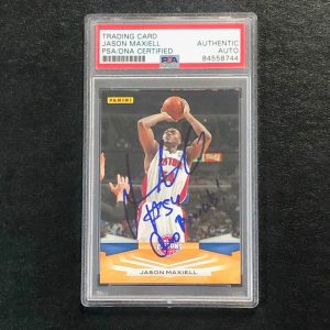 2009-10 Panini Basketball #75 Jason Maxiell Signed Card AUTO PSA Slabbed Pistons
