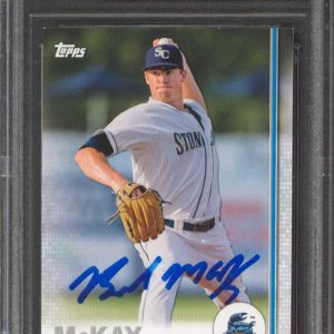 Rays Brendan McKay Authentic Signed 2019 Topps Pro Debut #119 RC BAS Slabbed