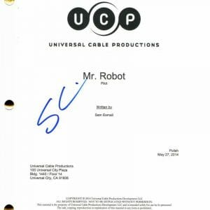SAM ESMAIL SIGNED AUTOGRAPH MR ROBOT FULL PILOT SCRIPT STARRING CHRISTAIN SLATER
Opens in a new window or tab