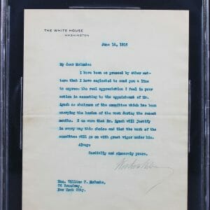 Woodrow Wilson Signed 7x8.75 1915 Letter On White House Letterhead BAS Slab 8
Opens in a new window or tab