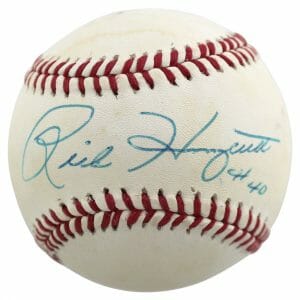 ATHLETICS RICK HONEYCUTT AUTHENTIC SIGNED BOBBY BROWN ONL BASEBALL BAS #X71550
 COLLECTIBLE MEMORABILIA