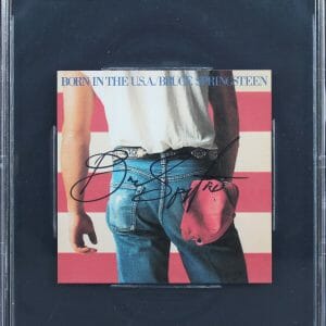 Bruce Springsteen Authentic Signed 5.75x5.75 Photo Auto Graded 10! BAS Slabbed