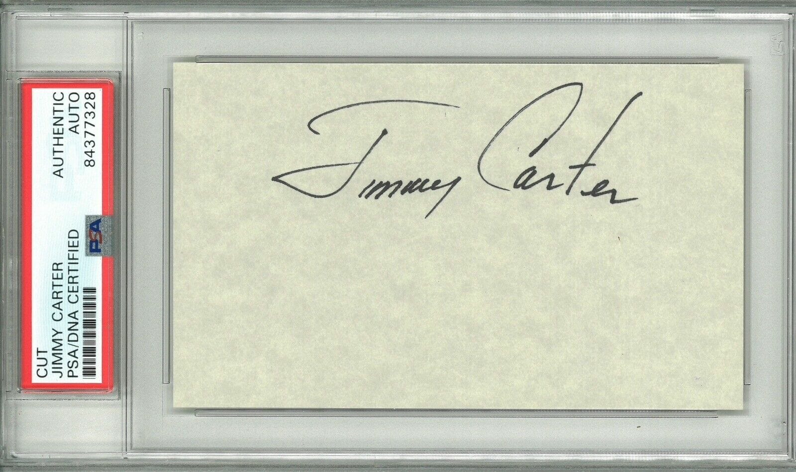 PRESIDENT JIMMY CARTER SIGNED CUT SIGNATURE PSA DNA 84377328 FULL ...