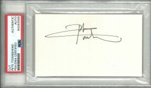 PETE TOWNSHEND SIGNED CUT SIGNATURE PSA DNA 84293569 THE WHO GUITARIST
 COLLECTIBLE MEMORABILIA