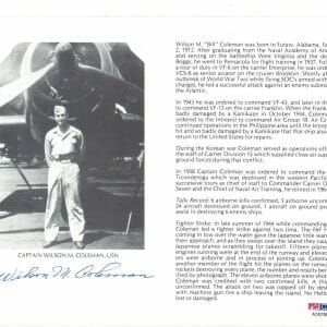 WILSON COLEMAN SIGNED 8X10 (D) PSA DNA AC42199 WWII ACE 6 KILLS
Opens in a new window or tab