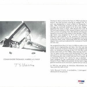 THOMAS HARRIS SIGNED 8X10 (D) PSA DNA AC42899 WWII ACE 9 KILLS
Opens in a new window or tab