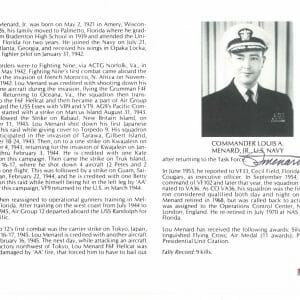 LOUIS MENARD JR SIGNED 8X10 (D) PSA DNA AC42748 WWII ACE 9 KILLS
Opens in a new window or tab