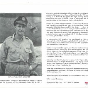 WILLIAM GARDNER SIGNED 8X10 (D) PSA DNA AC42631 WWII ACE 8 KILLS
Opens in a new window or tab