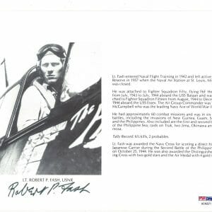ROBERT FASH SIGNED 8X10 (D) PSA DNA AC42571 WWII ACE 6.5 KILLS
Opens in a new window or tab