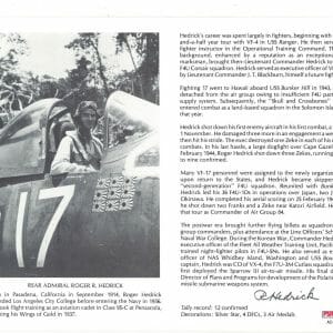 ROGER HEDRICK SIGNED 8X10 (D) PSA DNA AC42914 WWII ACE 12 KILLS
Opens in a new window or tab