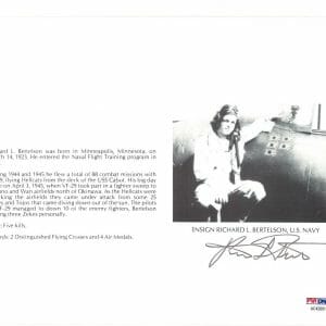 RICHARD BERTELSON SIGNED 8X10 (D) PSA DNA AC42091 WWII ACE 5 KILLS
Opens in a new window or tab