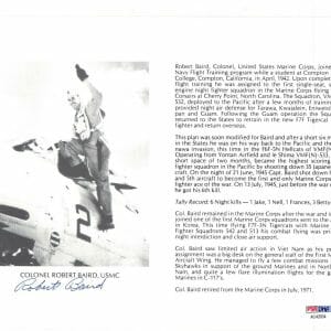 ROBERT BAIRD SIGNED 8X10 (D) PSA DNA AC42034 WWII WAR ACE 6 KILLS
Opens in a new window or tab