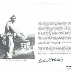 RALPH ELLIOTT JR SIGNED 8X10 (D) PSA DNA AC42550 WWII ACE 9.5 KILLS
Opens in a new window or tab
