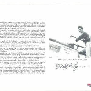 WILTZ SEGURA SIGNED 8X10 (D) PSA DNA AC42325 WWII ACE 6 KILLS
Opens in a new window or tab