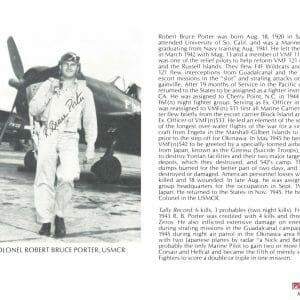 R. BRUCE PORTER SIGNED 8X10 (D) PSA DNA AC42856 WWII ACE 6 KILLS
Opens in a new window or tab
