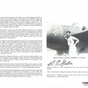 ROBERT GALER SIGNED 8X10 (D) PSA DNA AC42622 WWII ACE 13 KILLS
Opens in a new window or tab