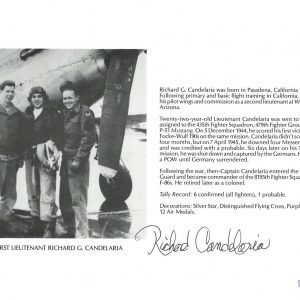 RICHARD CANDELARIA SIGNED 8X10 PSA DNA X96368 P-51 WWII ACE
Opens in a new window or tab