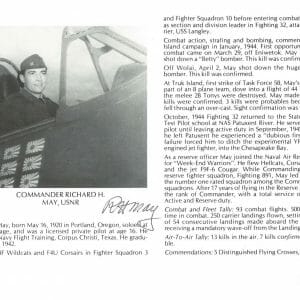 RICHARD MAY SIGNED 8X10 (D) PSA DNA AC42706 WWII ACE 13 KILLS
Opens in a new window or tab