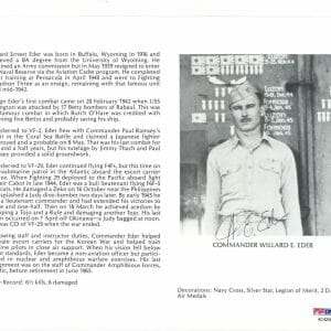 WILLARD EDER SIGNED 8X10 (D) PSA DNA AC42545 WWII ACE 6.5 KILLS
Opens in a new window or tab