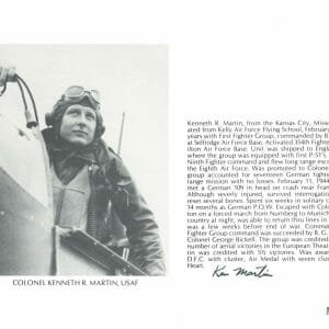 KENNETH MARTIN SIGNED 8X10 (D) PSA DNA AC42691 WWII ACE 5.5 KILLS
Opens in a new window or tab