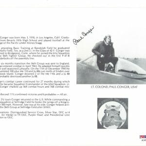PAUL CONGER SIGNED 8X10 (D) PSA DNA AC42214 WWII ACE 11.5 KILLS
Opens in a new window or tab