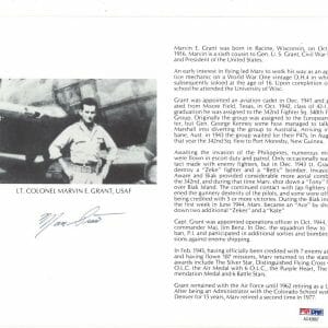 MARVIN GRANT SIGNED 8X10 (D) PSA DNA AC42667 WWII ACE 7 KILLS
Opens in a new window or tab