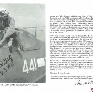 SELVA MCGINTY SIGNED 8X10 (D) PSA DNA AC42731 WWII ACE 5 KILLS
Opens in a new window or tab