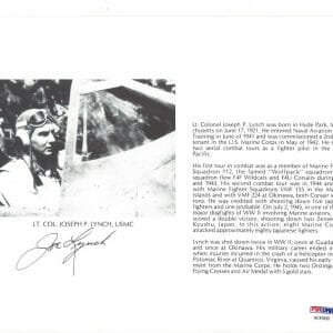 JOSEPH LYNCH SIGNED 8X10 (D) PSA DNA AC41650 WWII ACE 5 KILLS
Opens in a new window or tab