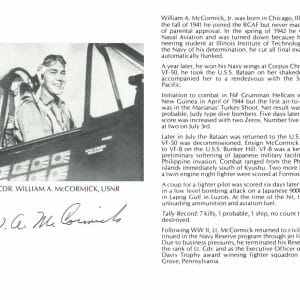 WILLIAM MCCORMICK SIGNED 8X10 (D) PSA DNA AC42715 WWII ACE 7 KILLS
Opens in a new window or tab
