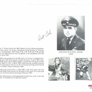 WALTER COOK SIGNED 8X10 (D) PSA DNA AC42217 WWII ACE 6 KILLS
Opens in a new window or tab
